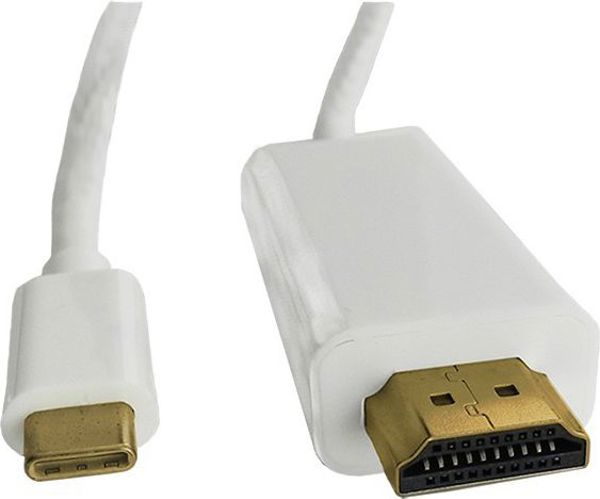 Kabel USB Qoltec USB-C - HDMI 1 m Bialy (50414)