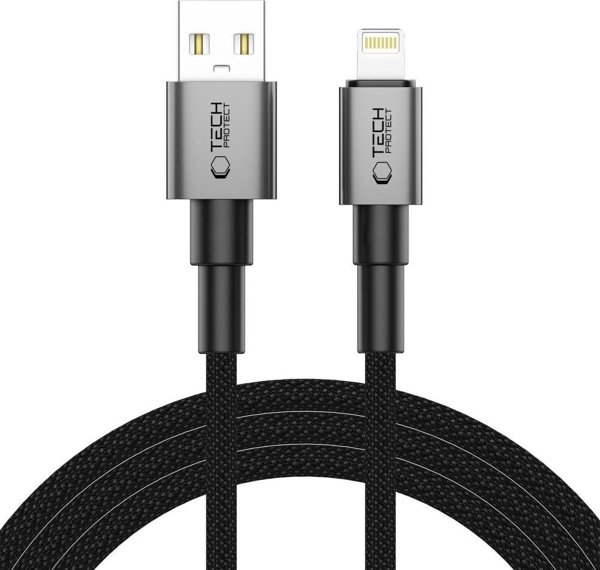 Καλώδιο USB Tech-Protect USB-A - Lightning 2 m Γκρι (5906302380862)