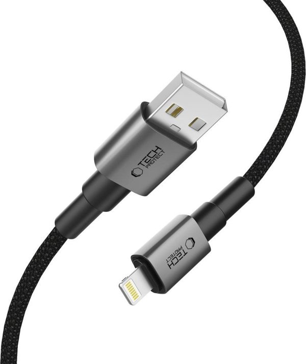 Καλώδιο USB Tech-Protect USB-A - Lightning 2 m Γκρι (5906302380862)