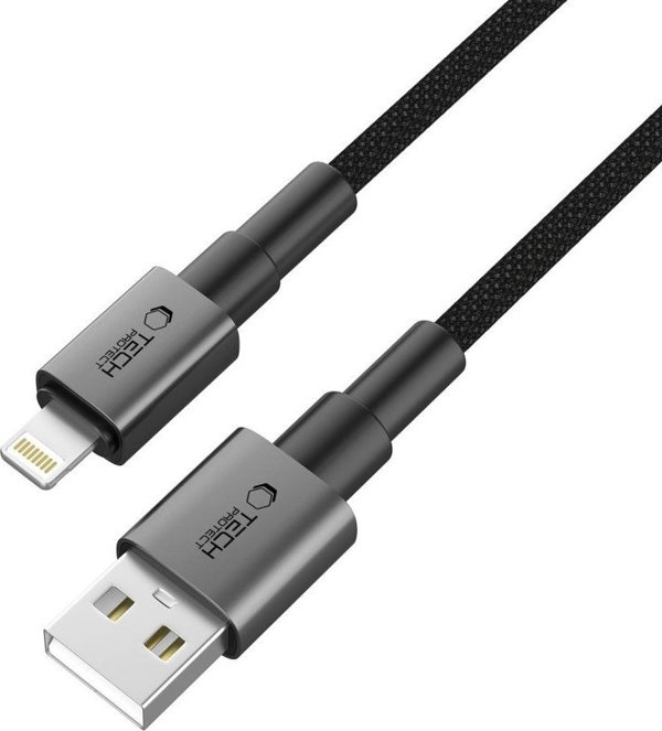 Καλώδιο USB Tech-Protect USB-A - Lightning 2 m Γκρι (5906302380862)