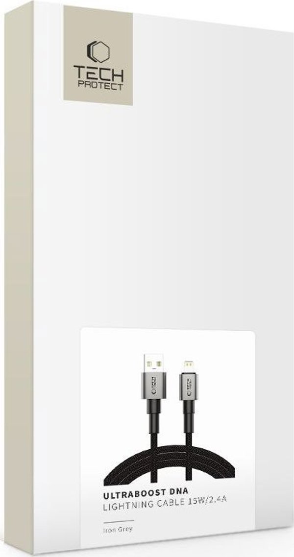 Καλώδιο USB Tech-Protect USB-A - Lightning 2 m Γκρι (5906302380862)