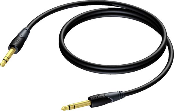 Procab CLA610 Καλώδιο Jack 6.3mm σε Jack 6.3mm Στερεοφωνικό 3m, Μαύρο