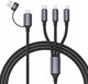 Gembird Καλώδιο USB 4 σε 1 (USB-A/USB-C/8-pin/MicroUSB) 1.5m, Μαύρο
