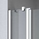Kermi Liga 2CR Γωνιακή Καμπίνα Ντους Δεξιά, 1200x2000mm, Γυαλί Ασφαλείας ESG, Ασημί Υψηλής Γυαλάδας, Με Επικάλυψη Clean