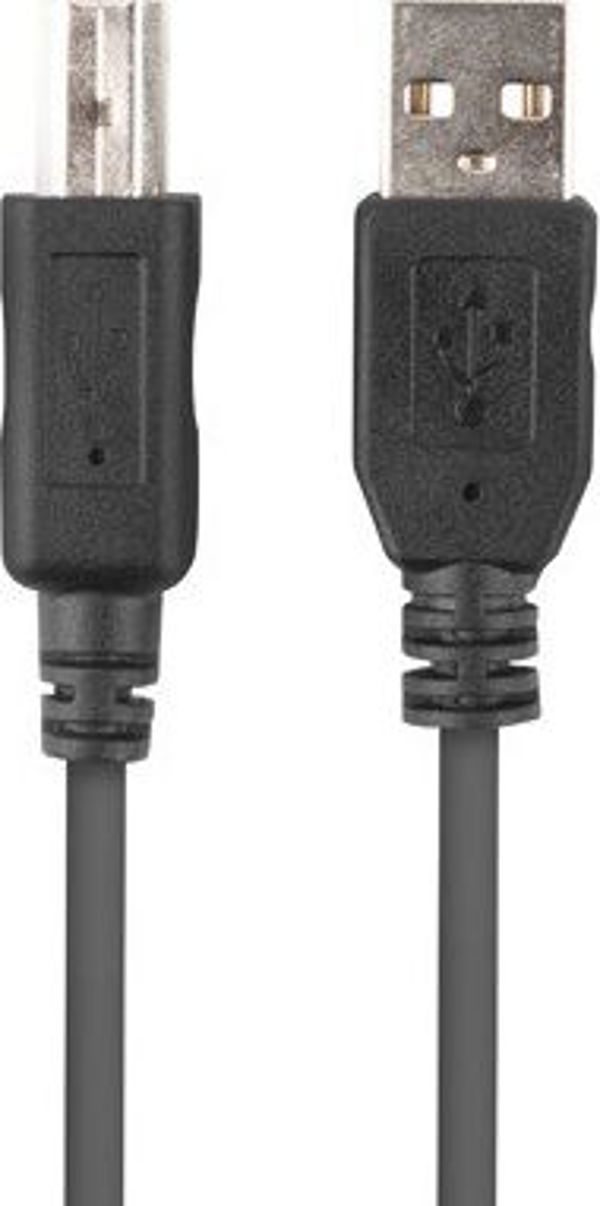 Καλώδιο USB Lanberg USB-A σε USB-B 2.0, 1m, με Πυρήνα Φερρίτη, Μαύρο (CA-USBA-15CU-0010-BK)