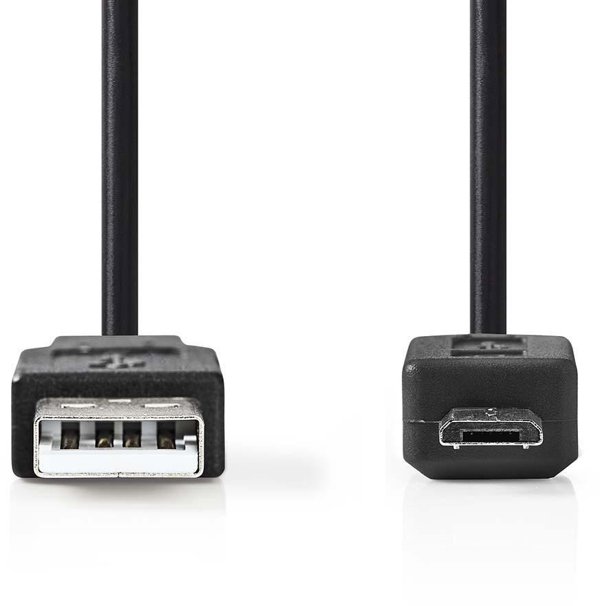 Kabel USB Nedis USB-A - micro-B 3 m Czarny (CCGB60500BK30)