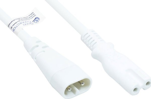 Kabel zasilajacy Alcasa Alcasa P0870-W020 kabel zasilajace Bialy 2 m C8 panel C7 panel