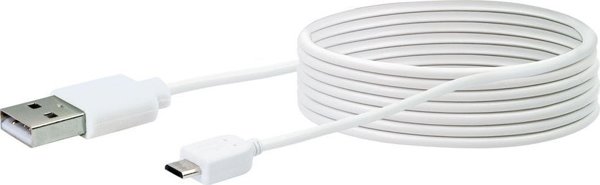 Καλώδιο USB Schwaiger USB-A - micro-B 2 m λευκό