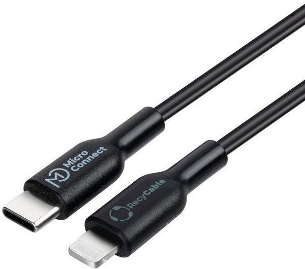 Kabel USB MicroConnect USB-C - Lightning 2 m Czarny (ECO-USB3.1CL2)