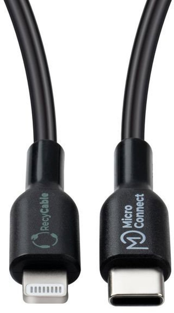 Kabel USB MicroConnect USB-C - Lightning 2 m Czarny (ECO-USB3.1CL2)