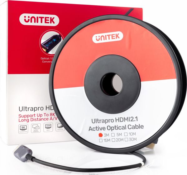 Unitek Καλώδιο HDMI 2.1 8K@60Hz, 48Gbps, 80m, Γκρι (C11055DGY)