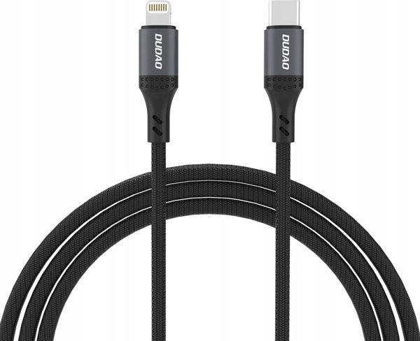 Καλώδιο USB Dudao Καλώδιο Dudao L3CL USB-C - Lightning 30W 2m σε πλέξη - μαύρο