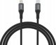 Καλώδιο USB Dudao Καλώδιο Dudao L3CL USB-C - Lightning 30W 2m σε πλέξη - μαύρο