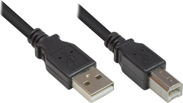 Καλώδιο USB Alcasa Alcasa 2510-05OFS καλώδιο USB USB 2.0 0,5 m USB A USB B Μαύρο