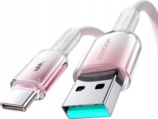 Καλώδιο Joyroom S-A42 Crystal-Clear Series USB-A σε USB-C 3A, 1.2m, Λευκό