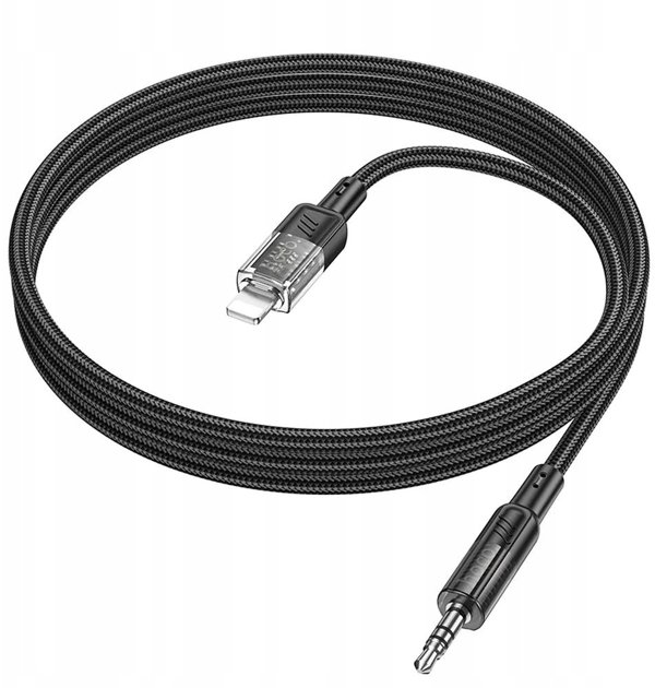 Kabel AUX Jack 3,5 mm do Lightning Hoco 1,2 m UPA27 czarny
