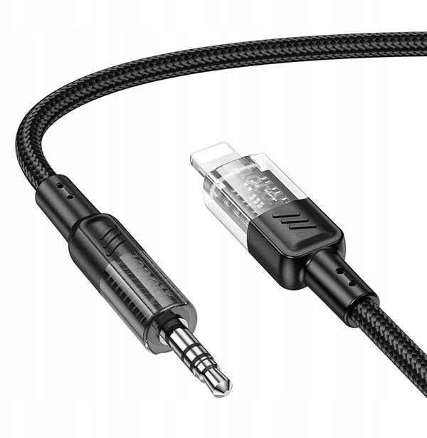 Kabel AUX Jack 3,5 mm do Lightning Hoco 1,2 m UPA27 czarny