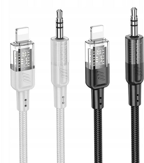 Kabel AUX Jack 3,5 mm do Lightning Hoco 1,2 m UPA27 czarny