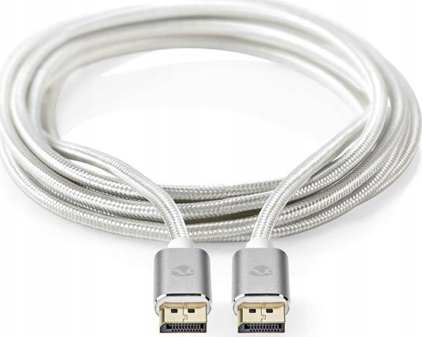 Kabel Nedis CCTB37014AL20 kabel DisplayPort 2 m Srebrny