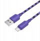 Kabel USB A do USB C Hoco 3A 1 m X116 gradient fioletowy