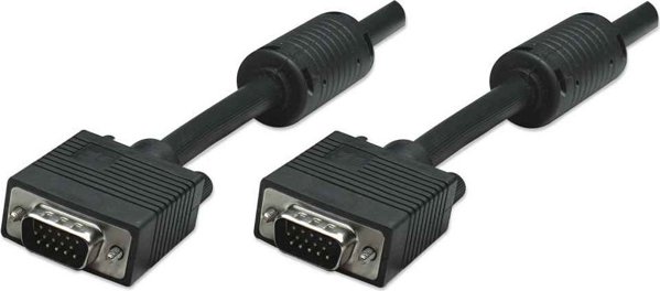 Kabel Manhattan D-Sub (VGA) - D-Sub (VGA) 1.8m czarny (317757)
