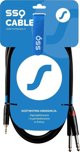 Kabel SSQ Jack 3.5mm - Jack 6.3mm x2 Brak danych czarny (SS-1815)