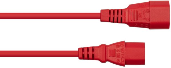 Kabelmeister SK1430-R010 καλώδιο τροφοδοσίας Κόκκινο 1 μ IEC C14 IEC C13