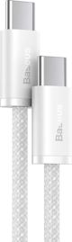 Καλώδιο USB Baseus USB-C - USB-C 1 μέτρο Λευκό (BSU3013WHT)