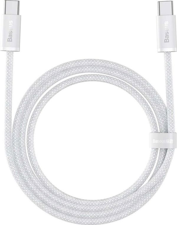 Καλώδιο USB Baseus USB-C - USB-C 1 μέτρο Λευκό (BSU3013WHT)