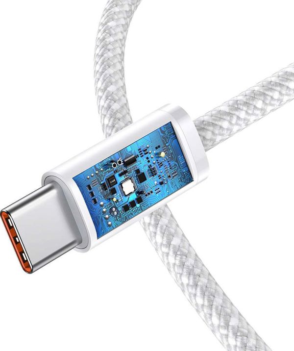 Καλώδιο USB Baseus USB-C - USB-C 1 μέτρο Λευκό (BSU3013WHT)