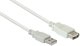 Kabel USB Alcasa USB-A - USB-A 1 m Bialy (2511-OF1)