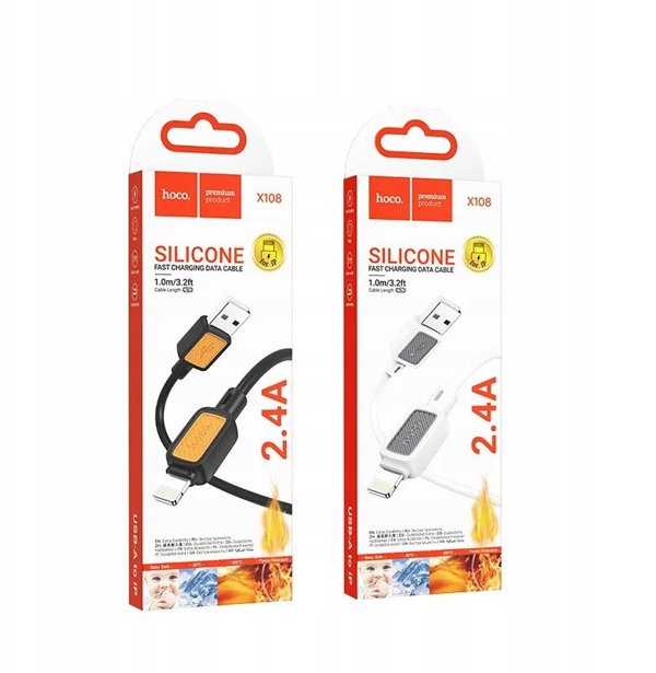 Καλώδιο USB A σε Lightning HOCO 2,4A 1 m X108 μαύρο