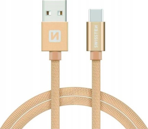 Καλώδιο USB Swissten USB-A σε Micro-B, 1.2m, Χρυσό