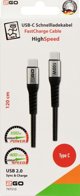 Kabel USB 2GO USB-C - USB-C 1.2 m Czarny (797510)