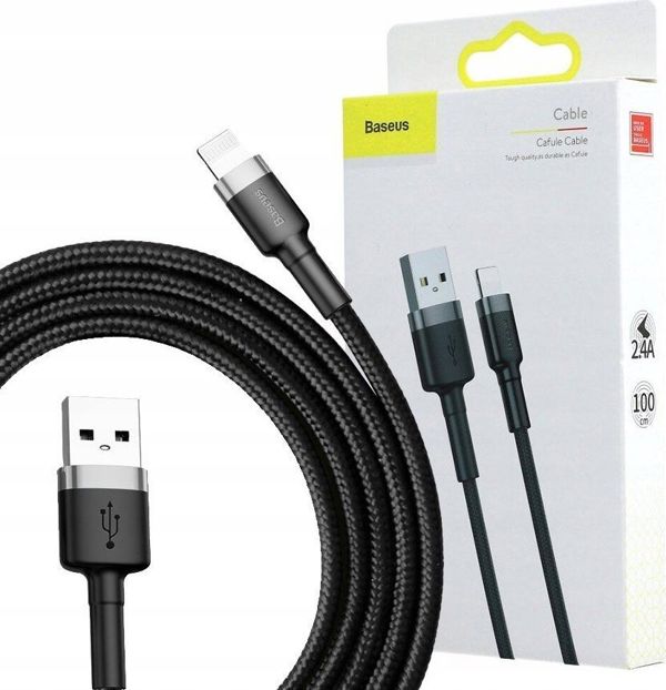 Kabel USB Baseus USB-A - Lightning 1 m Czarny ( ) [outlet]