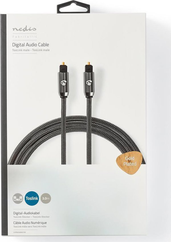 Καλώδιο Οπτικής Ίνας Nedis Profigold Toslink, 3m