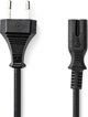 Kabel zasilajacy Nedis CEGL11040WT50 czarny 2 m CEE7/16 IEC 320