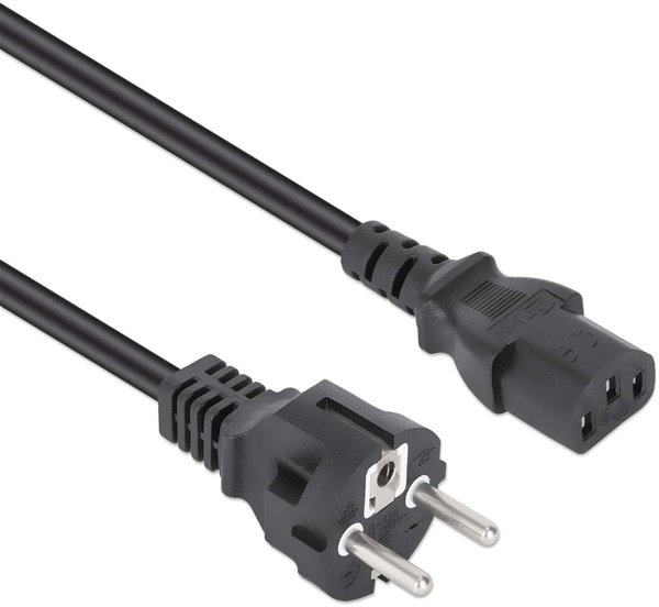 Manhattan καλώδιο τροφοδοσίας Μαύρο 5 μ CEE7/7 IEC C13