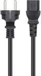 Manhattan καλώδιο τροφοδοσίας Μαύρο 5 μ CEE7/7 IEC C13