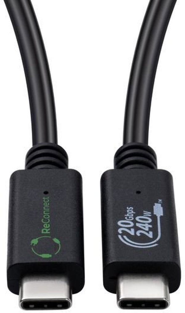 Kabel USB MicroConnect USB-C - USB-C 2 m Czarny (ECO-USB3.2CC2)