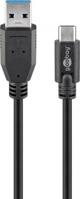 Kabel USB Goobay USB-A - USB-C 1 m Czarny (JAB-2947876)