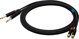 Kabel SSQ Jack 6.3 mm x2 - RCA (Cinch) x2 2m czarny (SS-1428)