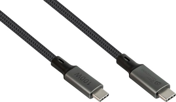 Kabel USB Good Connections USB-C - USB-C 0.5 m Grafitowy (2402-T005A)