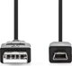 Kabel USB Nedis USB-A - miniUSB 2 m Czarny (CCGL60300BK20)