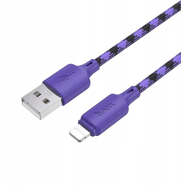 Kabel USB A do Lightning Hoco 2,4A 1 m X116 gradient fioletowy