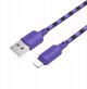 Kabel USB A do Lightning Hoco 2,4A 1 m X116 gradient fioletowy