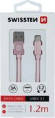 Kabel USB Swissten USB-A - micro-B 1.2 m Czerwony (71521207)