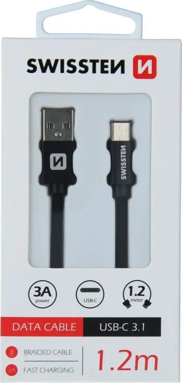 Kabel USB Swissten USB-A - micro-B 1.2 m Czerwony (71521207)