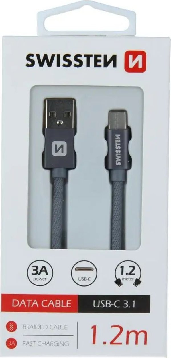 Kabel USB Swissten USB-A - micro-B 1.2 m Czerwony (71521207)