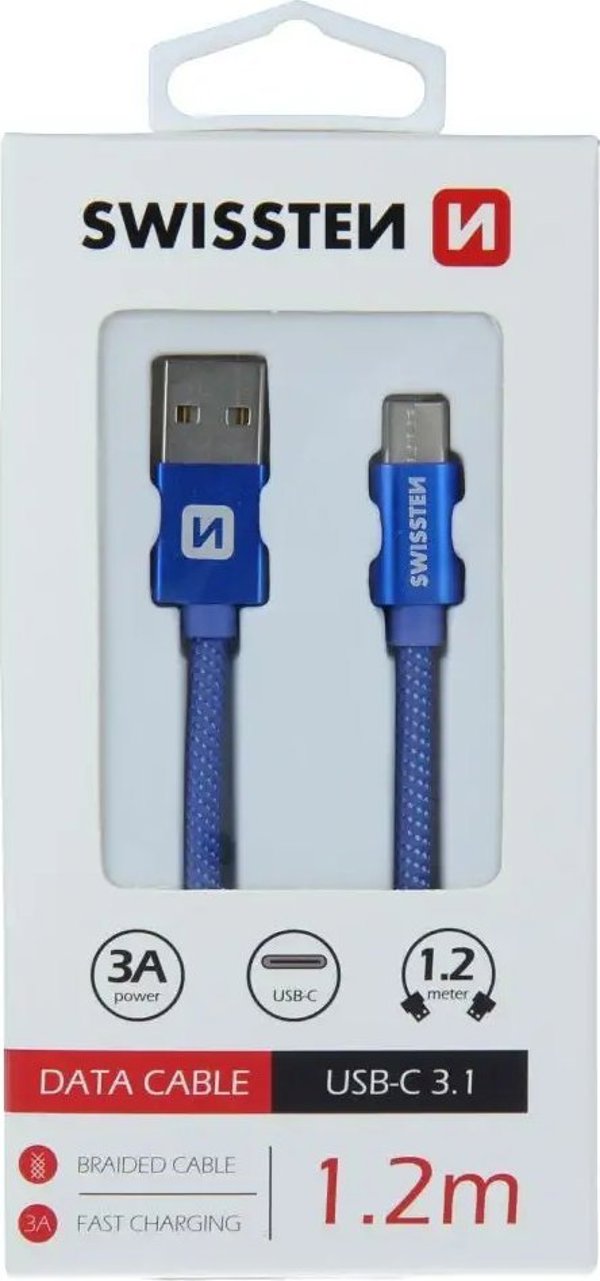 Kabel USB Swissten USB-A - micro-B 1.2 m Czerwony (71521207)
